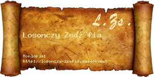 Losonczy Zsófia névjegykártya