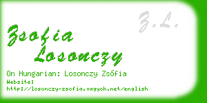 zsofia losonczy business card